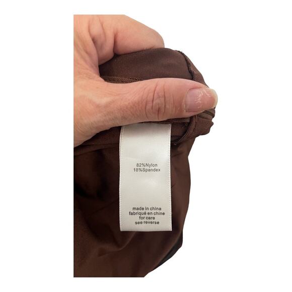 Ronny Kobo Delrey Strapless Cut Out Jumpsuit Catsuit Stretch Jersey Chocolate S - Picture 7 of 14